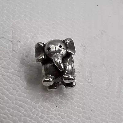 Genuine RETIRED Pandora Sterling Silver Elephant Bead Charm • £8