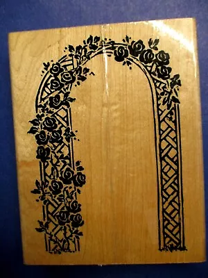 Rose Floral Arbor Stampendous Rubber Stamp Wood Mtd R01 Xxl • $11.95