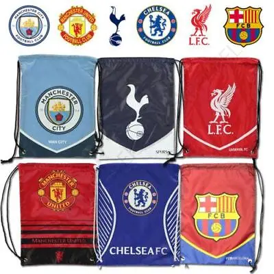 £9.89 • Buy Football Team Back To School Gym Kit Drawstring Bag PE Boys Fan Gift Official