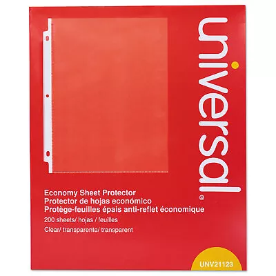 UNIVERSAL Standard Sheet Protector Economy 8 1/2 X 11 Clear 200/Box 21123 • $14.98