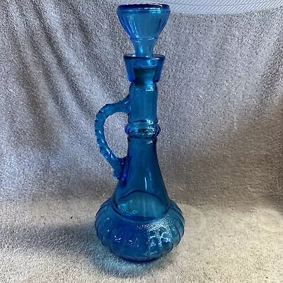 Vintage 1973 JIM BEAM GENIE I DREAM OF JEANIE Blue Glass Liquor Decanter Bottle • $31.99
