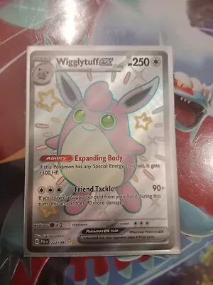 Wigglytuff Ex 222/091 - Paldean Fates - Shiny Ultra Rare - Pokémon TCG -  Mint • $6.65