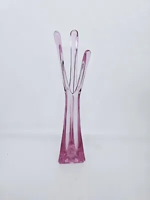 RARE Vintage Viking Thistle Pink 3 Foil Swung Vase • $450