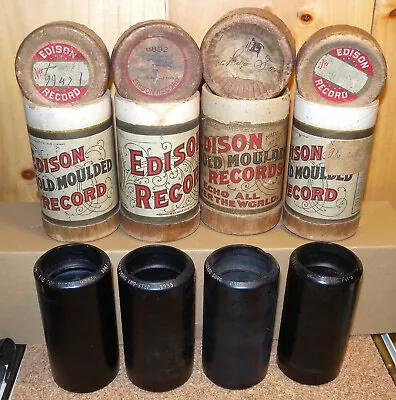 LOT Of 4 EDISON CYLINDER PHONOGRAPH RECORD #s  9947  9935  8375  9192 Lot #14 • $30