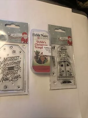 £16.90 • Buy Debbi Moore USB Christmas Templates 30 Card Making Paper Craft + Clear Stamps