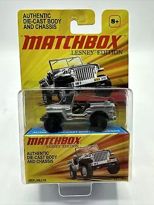 MATCHBOX 2011 LESNEY EDITION JEEP WILLYS GREY ARMY VEHICLE 1:64 SCALE Brand New • $12.99