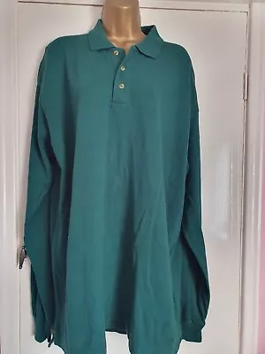 Dockers Levis Dress Size L Bottle Green Long Sleeves  Polo Shirt Bx12 • £10.99