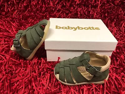 Sandals Children Babybotte Size Fr 18 Green New • £26.68