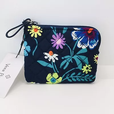 Vera Bradley Moonlight Garden Quilted Iconic Small Change Coin Purse Zipper NWT • $22
