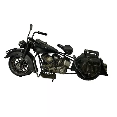 Rustic Motorcycle 1950 Replica Metal Resin Dark Display Decor • $39.95