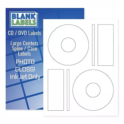 20 PHOTO GLOSSY Ink Jet Labels! - Fits Memorex - 10 Sheets! CD / DVD High Gloss • $13.99