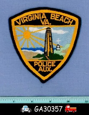 VIRGINIA BEACH AUXILIARY POLICE OFFICER Reserve Shoulder Patch LIGHTHOUSE CROSS • $4.99