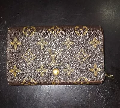 Authentic Louis Vuitton Wallet Portefeiulle Tresor Brown Monogram Used • $35