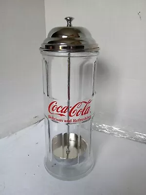 Coca-Cola 1992 Vintage-Retro Diner-Style Glass Straw Dispenser  • $24.99