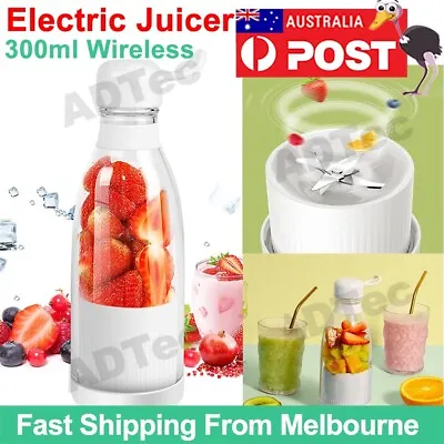 Portable USB Juice Extractors Electric Blender Fresh Fruit Smoothie Mixers White • $29.95