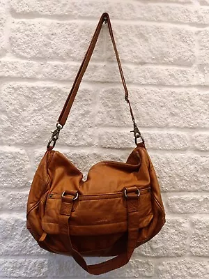 Vintage Levi's Tan Brown Large Leather Weekend / Overnight Duffle Messenger Bag  • £84.99