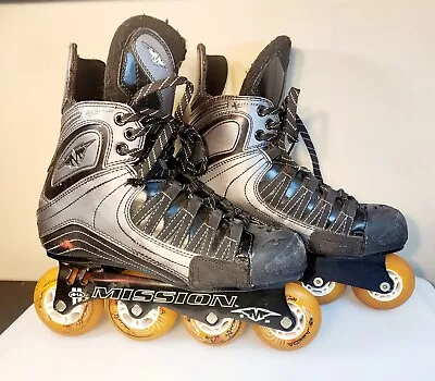 Mission D4 DNA Inline Hockey Roller Skates Sz 8D US Men Shoe 8 / Women 9.5.      • $79.95