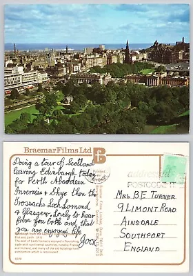 C28491 View From The Castle Edinburgh  Scotland  Postcard 1983 Stamp • £0.99