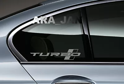 TURBO Sport Car Sticker Decal Racing Stripe Window Emblem Logo Motorsport PAIR • $16.96