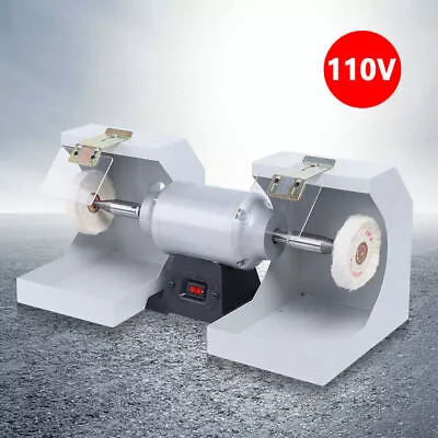 $189 • Buy Dental Lab Polishing Machine Dual Lathe Jewelry Grinder With Vacuum Pipe 550W 
