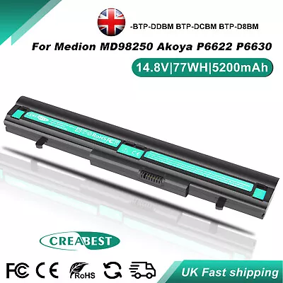 5200mAh Battery For Medion Akoya P6622 E6226 BTP-DFBM BTP-DEBM BTP-DZBM 40031366 • £17.95