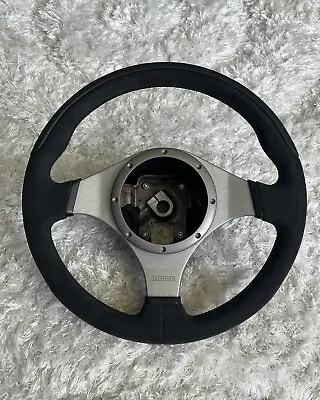 Mitsubishi Lancer Evolution 7 8 9 Evo Steering Wheel MOMO Alcantara Leather • $599