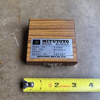 Mitutoyo Carbide Wear Gage Blocks 516-809 Grade 2/ .050” Thick • $65