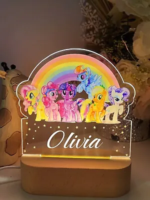 Personalised Little Pony Nursery Room Decor Lamp Birthday Gift  Table Lamp • $49.99