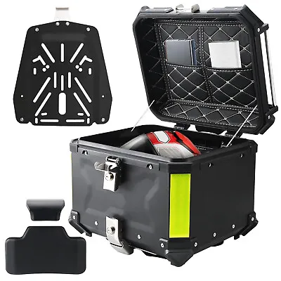 45L Black Motorcycle Top Case Tail Box Waterproof Luggage Scooter Trunk Storage • $95.90