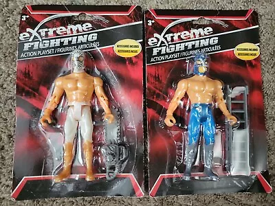 Rare Extreme Fighting Action Figures Bootleg Mexican Wrestlers Ladder Chainsaw • $20