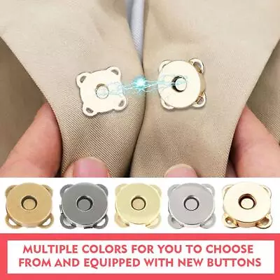 Decorative Sewing Clasps - Magnetic Snaps Set Of 16 For Purses Bags And Clothes • £4.07