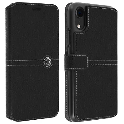 IPhone Case XR Wallet Case Card Holder Textured Effect Façonnable Black • £33.48