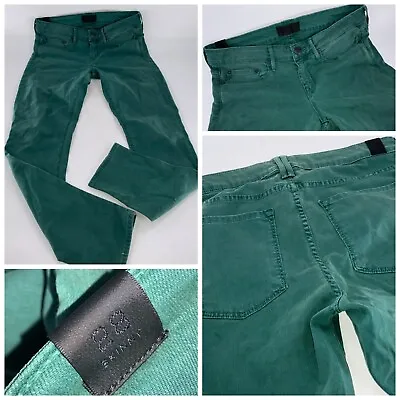 Vince Jeans Sz 28 Green Tencel Cotton Elastane Skinny Ankle USA YGI D2-364 • $49.99