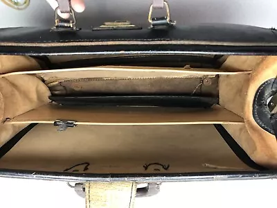 Vintage Leather Briefcase Satchel Travel Bag Doctors Bag Brown • $18