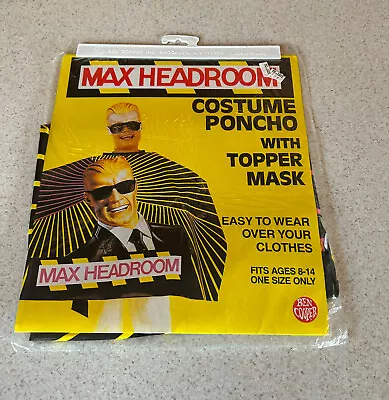 MAX HEADROOM COSTUME PONCHO (1986 Ben Cooper) -- SEALED • $71.99