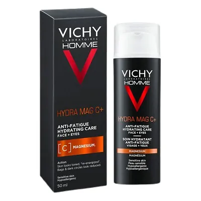 VICHY HOMME Hydra Mag C+ Anti-Fatigue Face + Eyes 2-in-1 Moisturizer - [ 50ml ] • $26.99