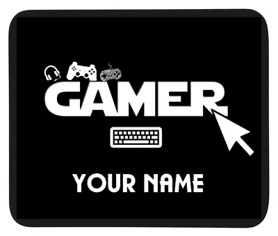 Personalised GAME Mouse Mat Pad | Text Name Printed Customised - Pick Colour • £4.95