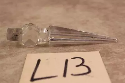 L13 Vintage Clear Crystal ? Glass Decanter Wine-liquor Bottle Stopper Perfume • $14.99