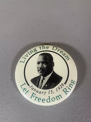 Martin Luther King MLK Button Pin Vintage Ribbons Rosettes Let Freedom Ring • $19.99