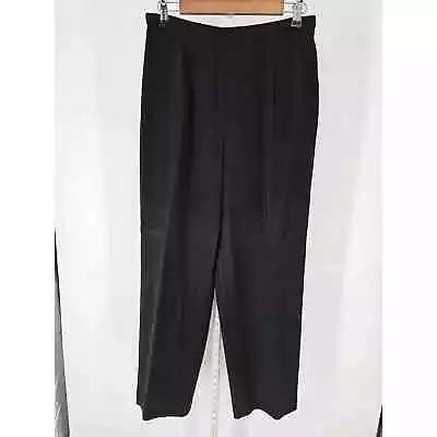 Amanda Smith Womens Sz 8 High Waist Straight Leg Dress Pants Solid Black • $14.40