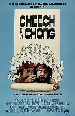 Vintage Still Smokin Movie Poster - Cheech And Chong Poster - 24x36 Inches • £6.74