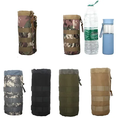 Water Bottle Pouch Bag Outdoor Sports Tactical Molle Pack Waist Belt Kettle Pack • $7.99