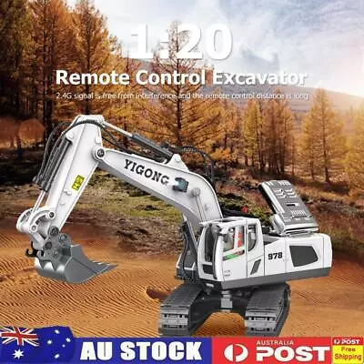 2.4GHz Remote Control Excavator Construction Toys 1/20 11CH RC Digger Tractors • $45.09