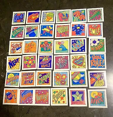 Lot Of 36 Vintage 80s/90s Scholastic Motivational Stickers  • $15