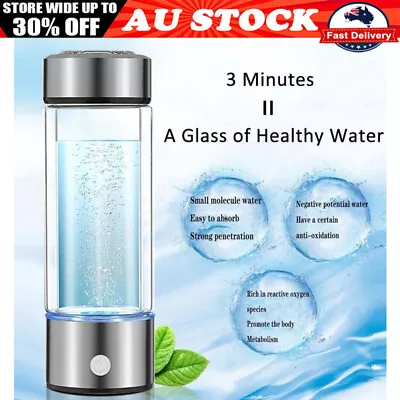 $58.99 • Buy 420ml USB Hydrogen Rich Alkaline Water Ionizer Generator Bottle Cup Portable Mug