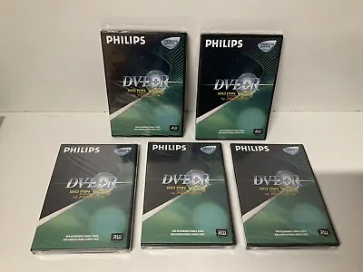£14.99 • Buy 5 X Philips Dvd+r 120 Min Video Extended Play 240 Min 4.7gb Data, New & Sealed