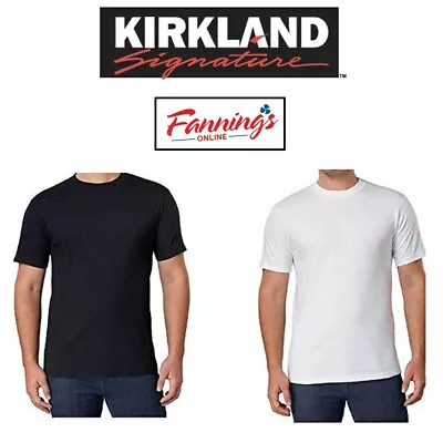 6 PACK Kirkland Signature Mens Crew Neck T-shirts 100% Cotton  | K51 • $29.85