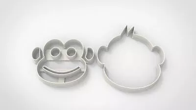 Monkey Face Animal Cookie Cutter + Stamp • $10.85