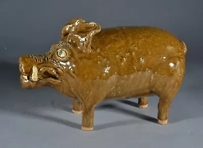 Reggie Meaders Pottery Boar Alkaline Glaze • $629