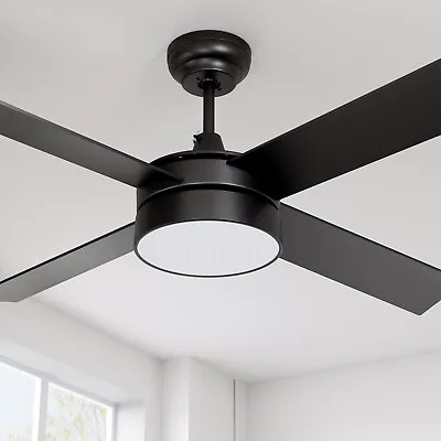 48 Inch Ceiling Fans With Light And Remote Control Dimmable 4 Blades Fan Lamp • $80.99